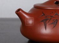 《刻繪石瓢》宜興工藝美術師工紫砂壺家藏大紅袍石瓢