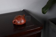 《刻繪石瓢》宜興工藝美術師工紫砂壺家藏大紅袍石瓢