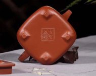 《四方石瓢》宜興紫砂壺功夫茶具泡茶壺工藝美術師手工黃龍山朱泥