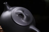 《景舟石瓢》宜興紫砂壺助理工藝美術(shù)師手工黑料石瓢茶壺茶具