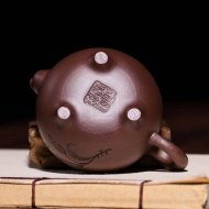 《感恩》宜興紫砂壺名家紫泥助理工藝美術(shù)師手工功夫茶壺茶具