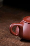 《景舟石瓢》宜興助理工藝美術(shù)師手工紫砂壺紅皮龍料茶壺石瓢茶具