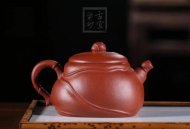 《空山幽竹》紫砂壺宜興工藝美術師手工紅皮龍茶壺茶具