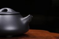 《景舟石瓢》宜興紫砂壺助理工藝美術(shù)師手工黑料石瓢茶壺茶具